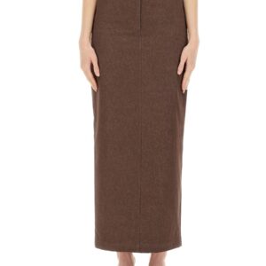 Refresh your wardrobe with the Max Mara women's LONG SKIRT "PIANOSA" in Brown