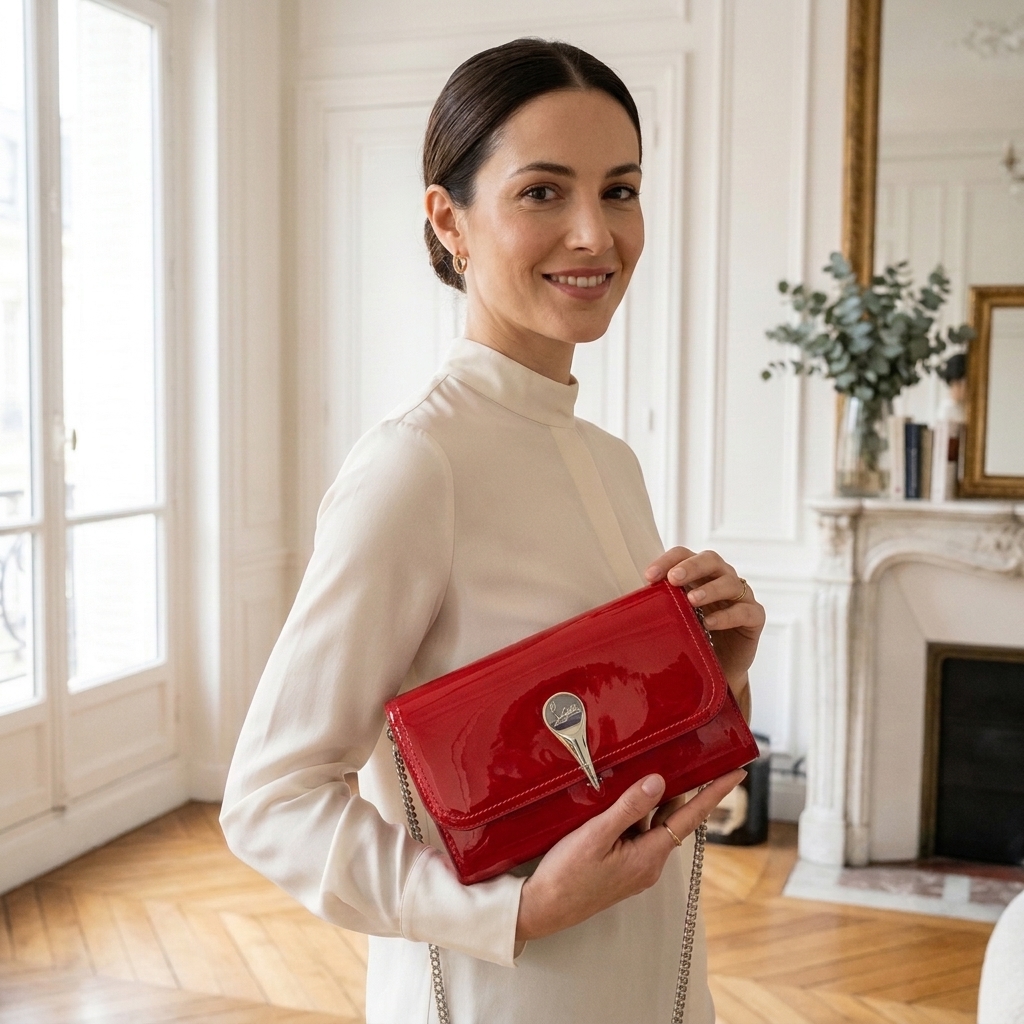 CHRISTIAN LOUBOUTIN – Bettina leather crossbody bag/wallet : Color - EMPIRE, Size - UNI