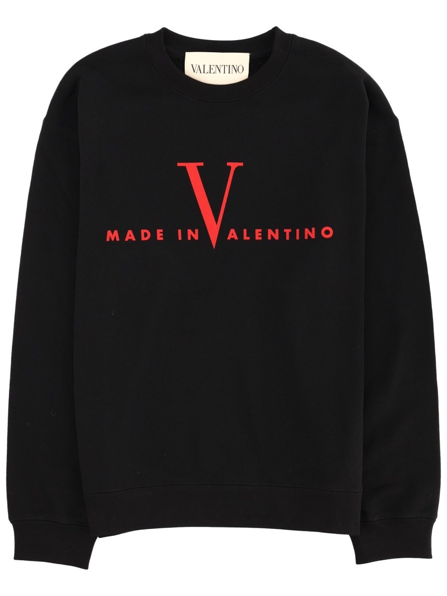 Explore the authentic Valentino men's "MADE IN VALENTINE" SWEATSHIRT in Black