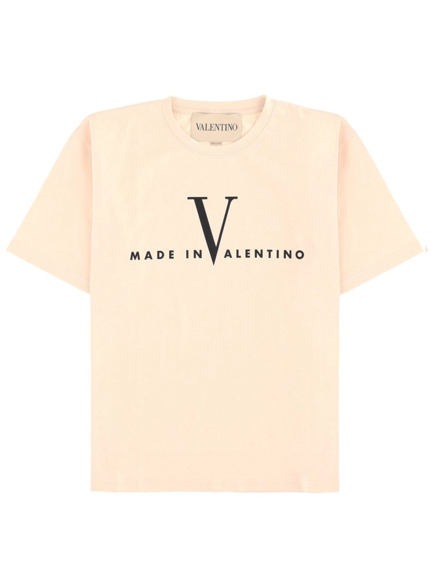 Explore the authentic Valentino men's "MADE IN VALENTINO" T-SHIRT in White