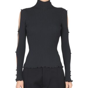 Discover the authentic Bottega Veneta women's MAGLIA A COLLO ALTO in GREEN