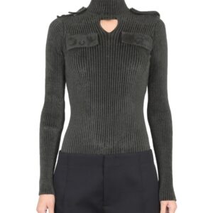 Discover the authentic Bottega Veneta women's MAGLIA MILITARY in GREEN