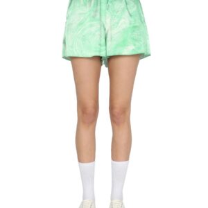 Explore the authentic OPENING CEREMONY women's MARBLE EFFECT SHORTS in GREEN