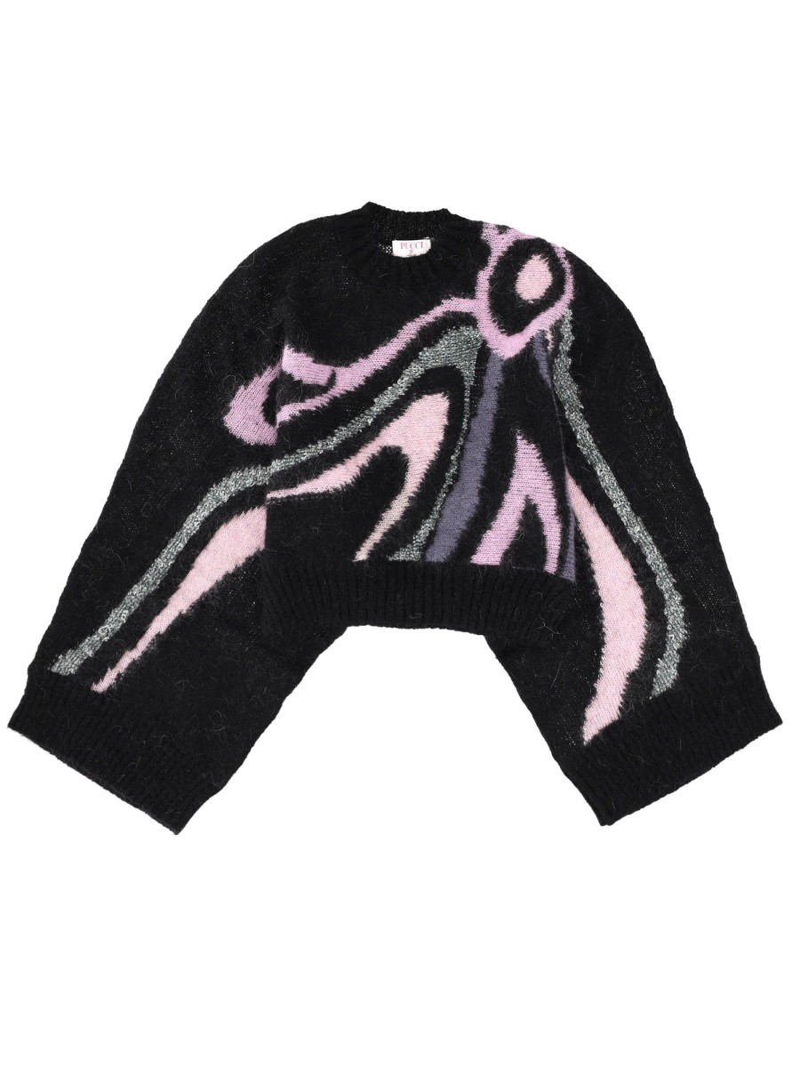 Discover the authentic PUCCI women's "MARBLE INLAY" PRINT SWEATER in Pink