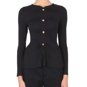 Refresh your wardrobe with the PROENZA SCHOULER WHITE LABEL women's MATTE CREPE TOP in Black