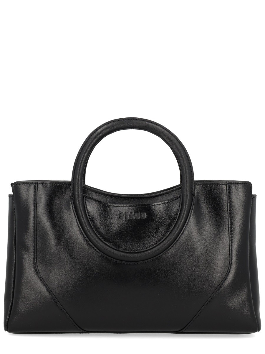 Refresh your wardrobe with the STAUD women's "MAUDE MINI SATCHEL" BAG in Black
