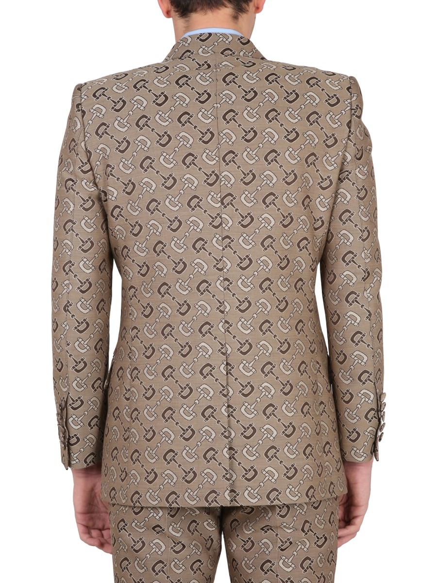 MAXI CLAMP PATTERN COTTON JACKET - Image 3