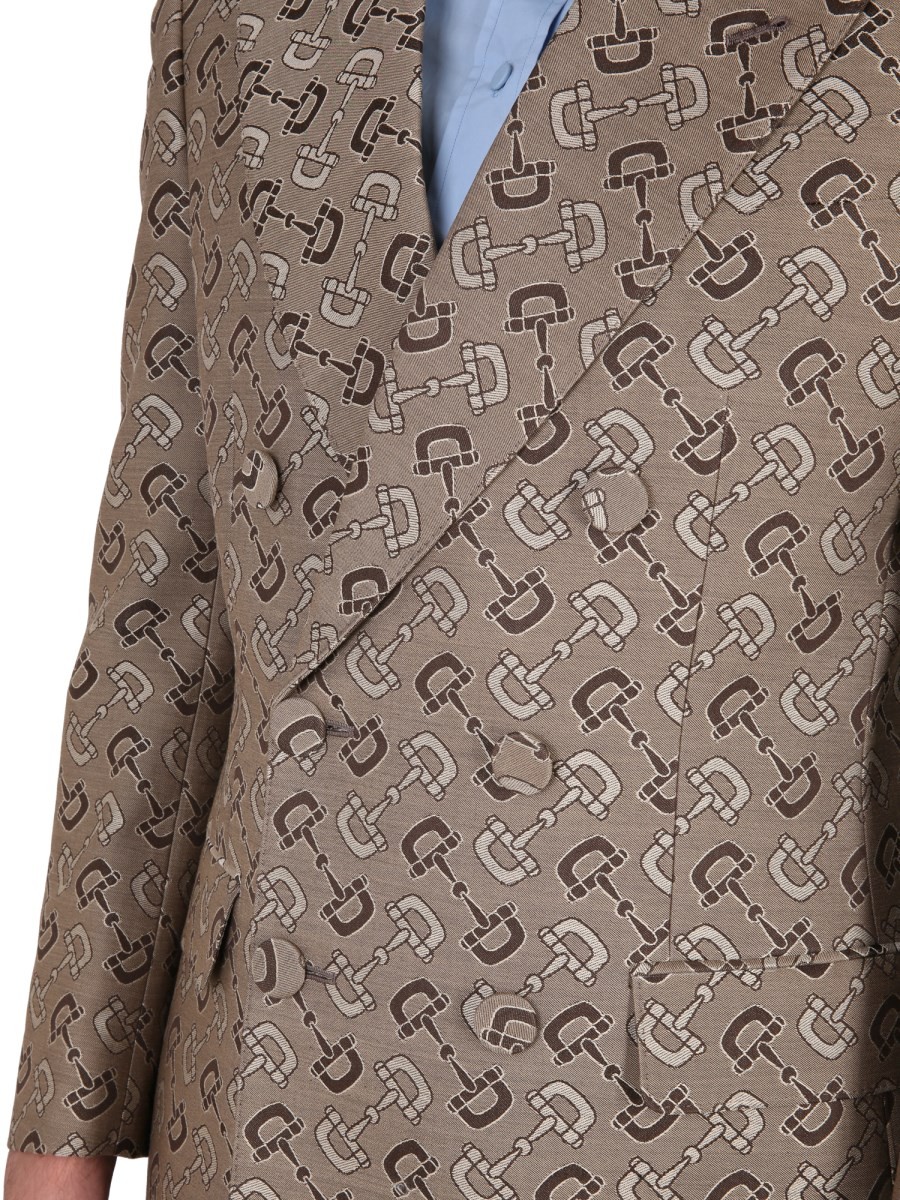 MAXI CLAMP PATTERN COTTON JACKET - Image 5