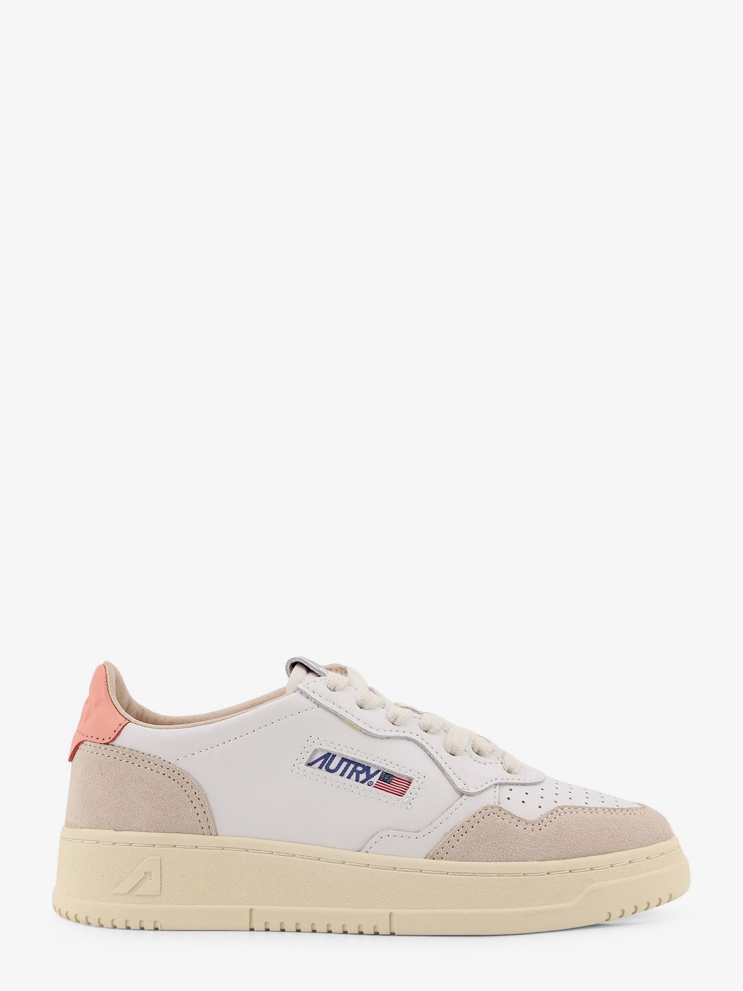 Discover the authentic Autry women's Medalist leather sneakers in Bianco Pesca