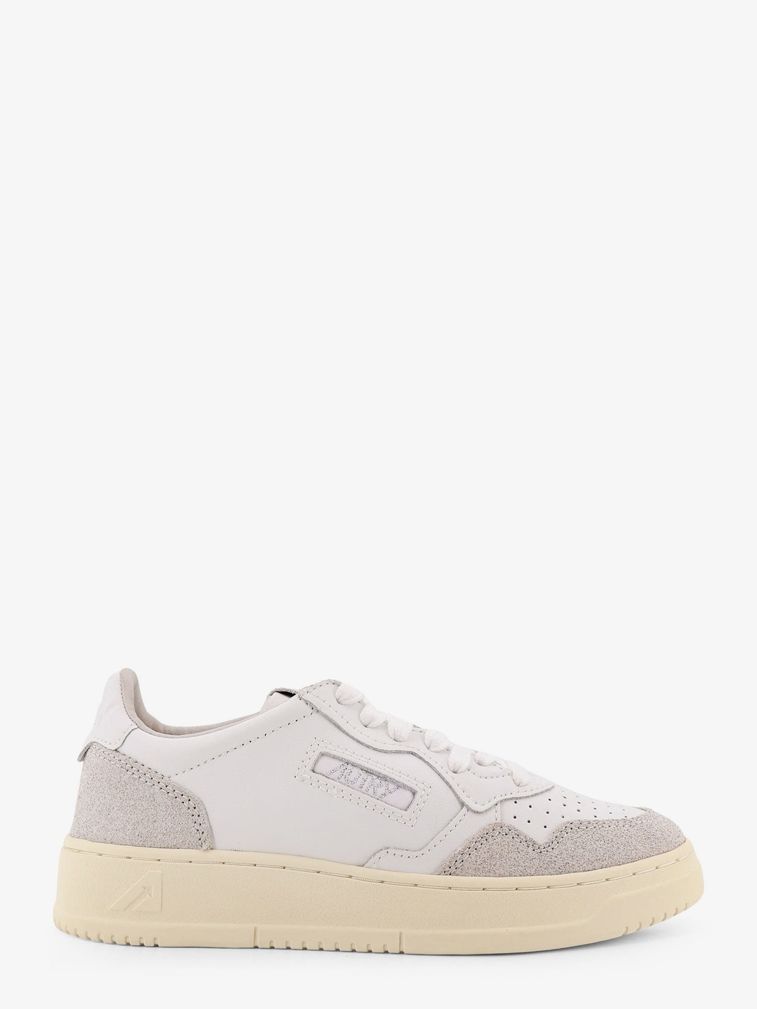 Discover the authentic Autry women's Medalist Low leather sneakers in Bianco grigio