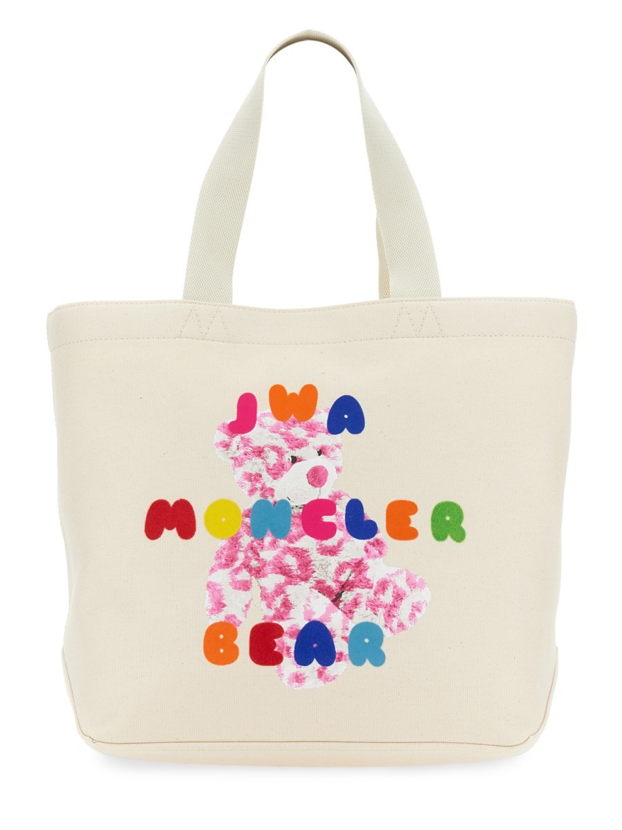 Elevate your look with the MONCLER GENIUS unisex MEDIUM TOTE BAG 1 MONCLER JW ANDERSON in beige
