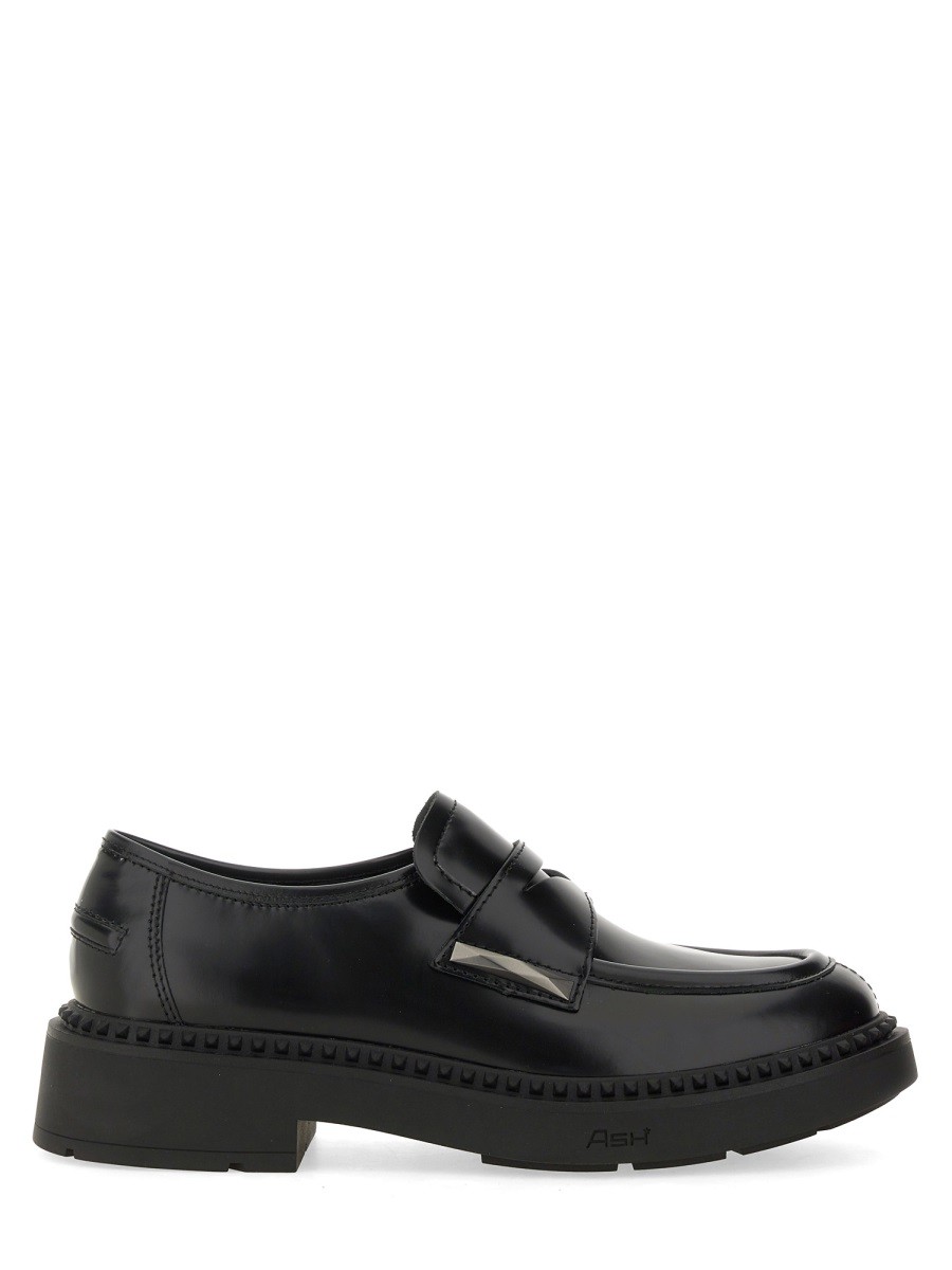 Discover the authentic Ash women's MEDUSA LOAFER in Black