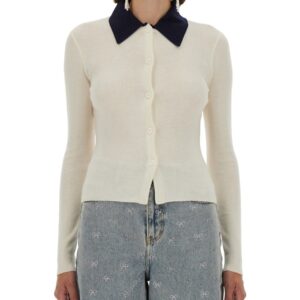 Discover the authentic SELF-PORTRAIT women's MERINO WOOL CARDIGAN in Ivory