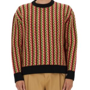 Refresh your wardrobe with the Lanvin men's MERINO WOOL SWEATER in MULTICOLOUR