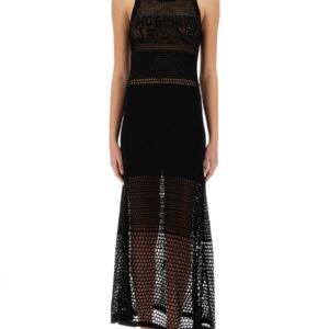 Explore the authentic MOSCHINO JEANS women's MESH DRESS WITH LOGO in Black