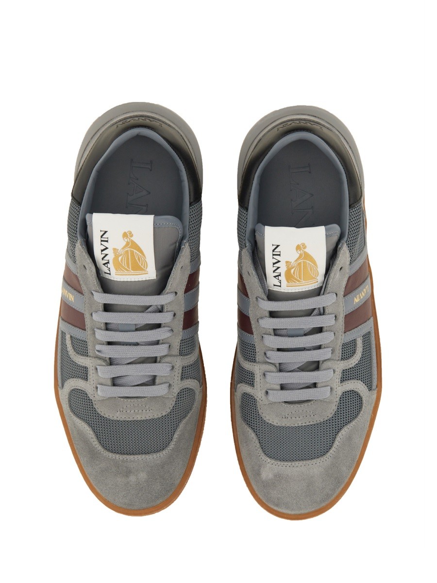 SUEDE AND NAPPA LEATHER SNEAKER in Grey