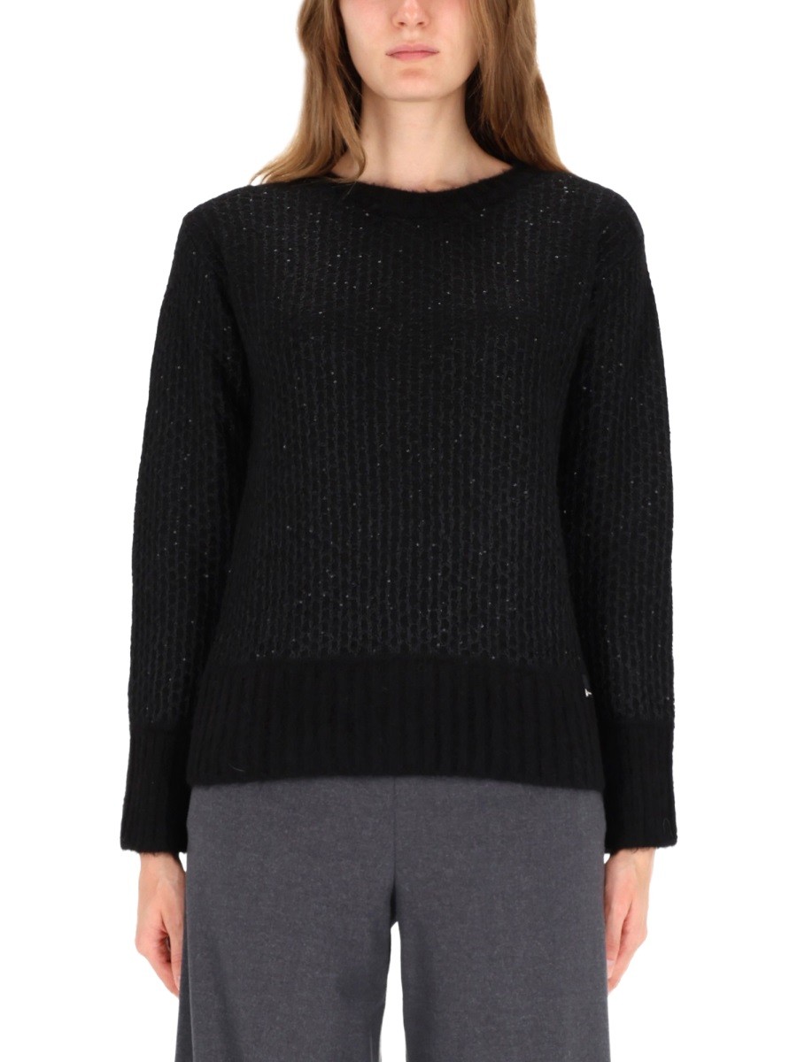 Discover the authentic Herno women's METALLIC EFFECT SEQUIN JERSEY in Black