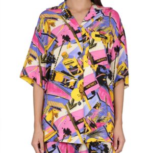 Discover the authentic Palm Angels women's MIAMI MIX PRINT SHIRT in MULTICOLOUR