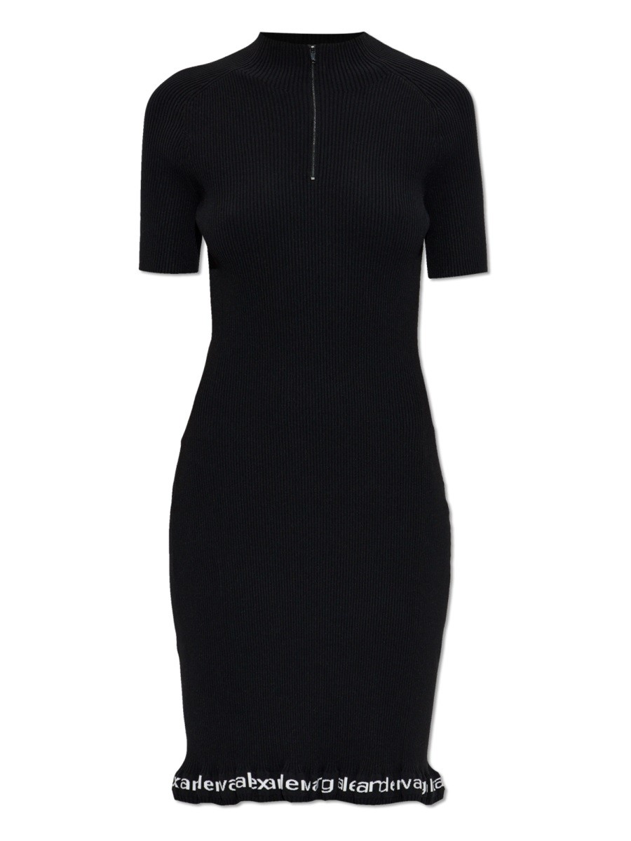 Explore the authentic ALEXANDERWANG.T women's MIDI DRESS WITH LOGO in Black