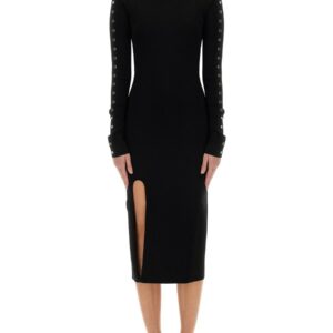 Explore the authentic stella mccartney women's MIDI DRESS WITH SLIT in Black