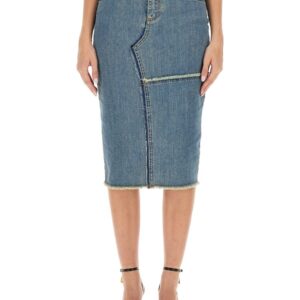 Refresh your wardrobe with the TOM FORD women's MIDI SKIRT in DENIM