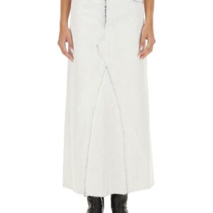 Refresh your wardrobe with the Maison Margiela women's MIDI SKIRT in White