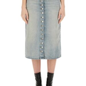 Discover the authentic COURREGES women's MIDI SKIRT in DENIM