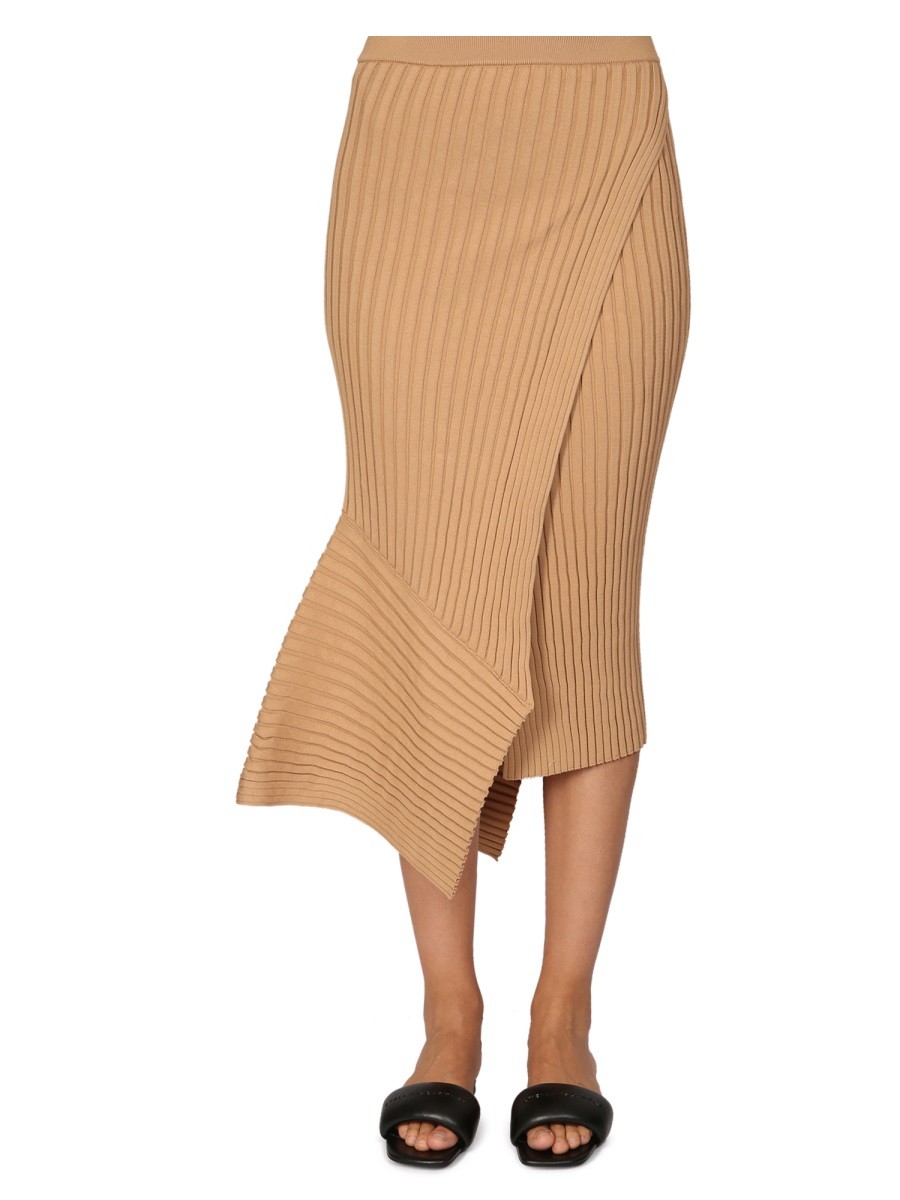 Refresh your wardrobe with the stella mccartney women's MIDI SKIRT in beige