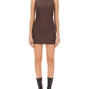 Discover the authentic MARINE SERRE women's MINI DRESS in Brown