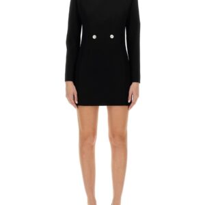 Explore the authentic Versace women's MINI GRAIN DE POUDRE DRESS in Black