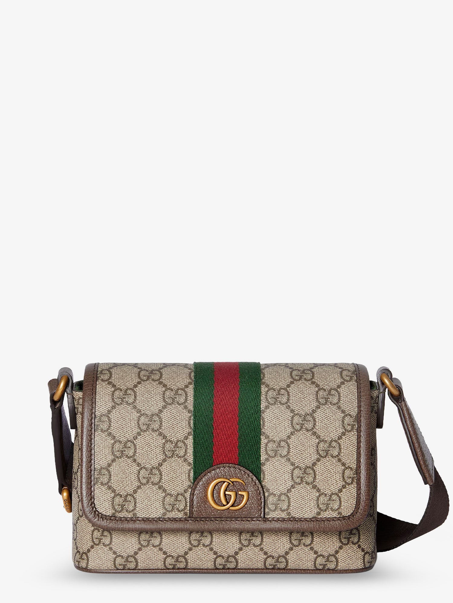 Mini Ophidia GG fabric crossbody bag : Color - Acero