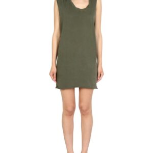 Explore the authentic Dsquared2 women's MINI ROUND NECKLINE DRESS in GREEN