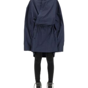 Refresh your wardrobe with the Balenciaga women's MINI SHIRT STYLE DRESS in Blue