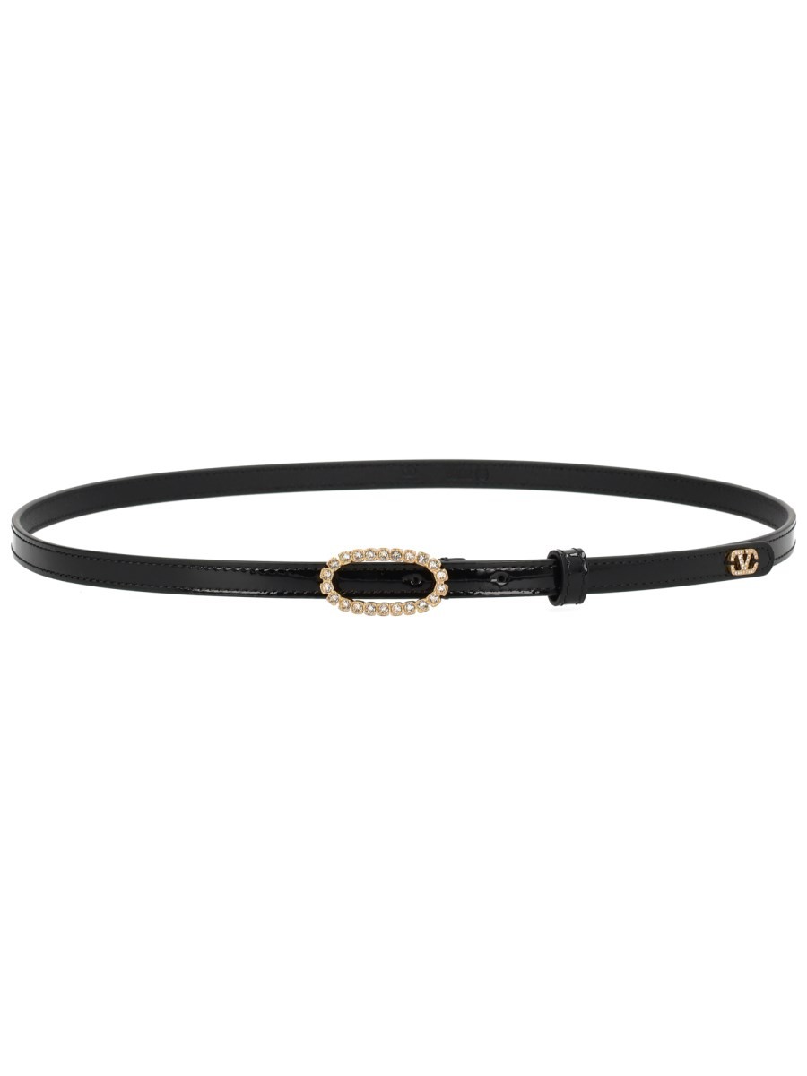 Explore the authentic Valentino Garavani women's "MINI VLOGO SIGNATURE" BELT in Black