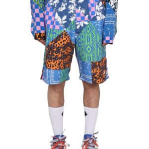 Explore the authentic MARCELO BURLON COUNTY OF MILAN men's MIX & MATCH BERMUDA SHORTS in Blue