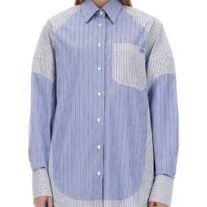 Explore the authentic stella mccartney women's "MIXED STRIPE" SHIRT in Baby blue