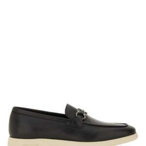 Refresh your wardrobe with the Ferragamo men's MOCCASIN "GANCINI" in Black