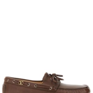 Explore the authentic Valentino Garavani men's MOCCASIN "VLOGO SIGNATURE" in Brown