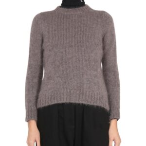 Refresh your wardrobe with the RAF SIMONS women's MOHAIR CREWNECK SWEATER in Dove
