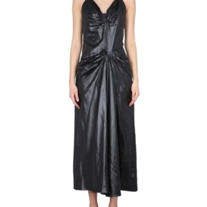 Explore the authentic Maison Margiela women's MOIRÉ POLYESTER DRESS in Black