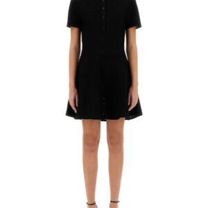 Discover the authentic Givenchy women's "MONOGRAM 72" JACQUARD POLO STYLE DRESS in Black