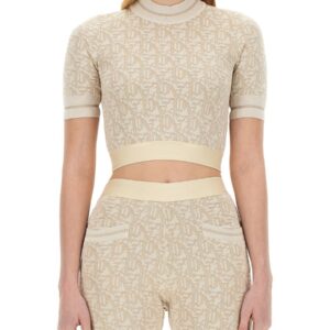 Discover the authentic Palm Angels women's MONOGRAM JERSEY in White