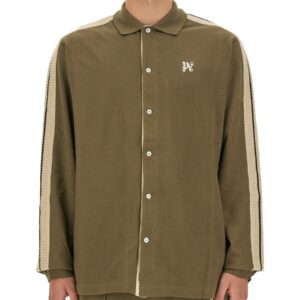 Refresh your wardrobe with the Palm Angels men's MONOGRAM SHIRT in Military green