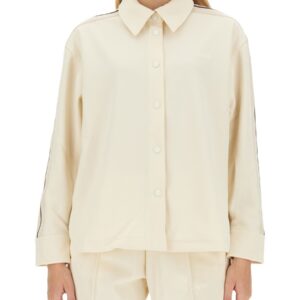 Refresh your wardrobe with the Palm Angels women's MONOGRAM SPORTS SHIRT in beige