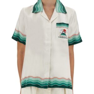 Explore the authentic CASABLANCA women's "MONTAGNE ONDULÉE" SHIRT in MULTICOLOUR
