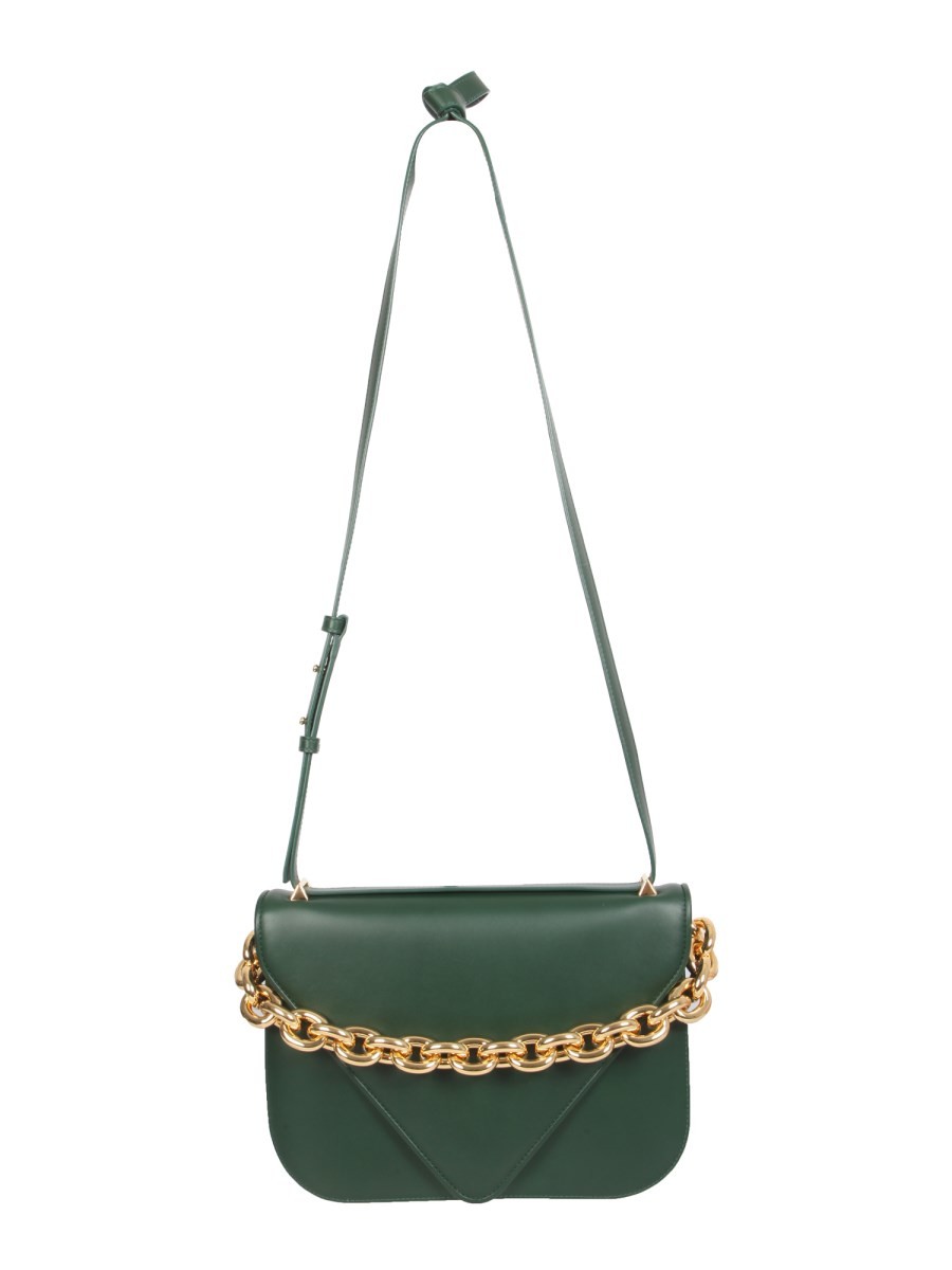 Discover the authentic Bottega Veneta women's MOUNT LEATHER BAG in GREEN