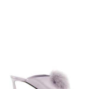 Refresh your wardrobe with the Saint Laurent women's MULE MAE IN SATIN CREPE in Lilac