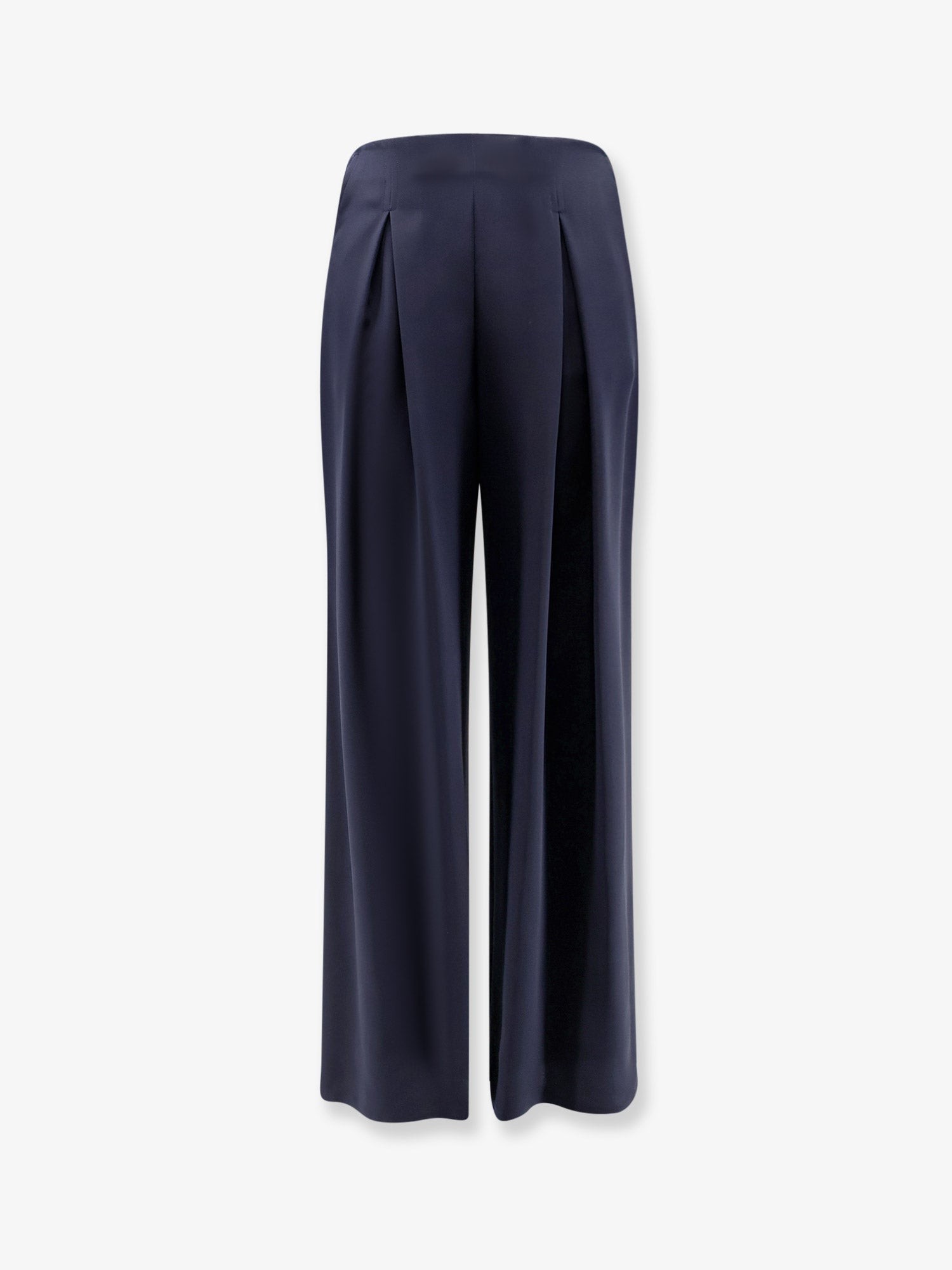 Explore the authentic Max Mara women's Mxppalude satin trousers in BLU MARINO