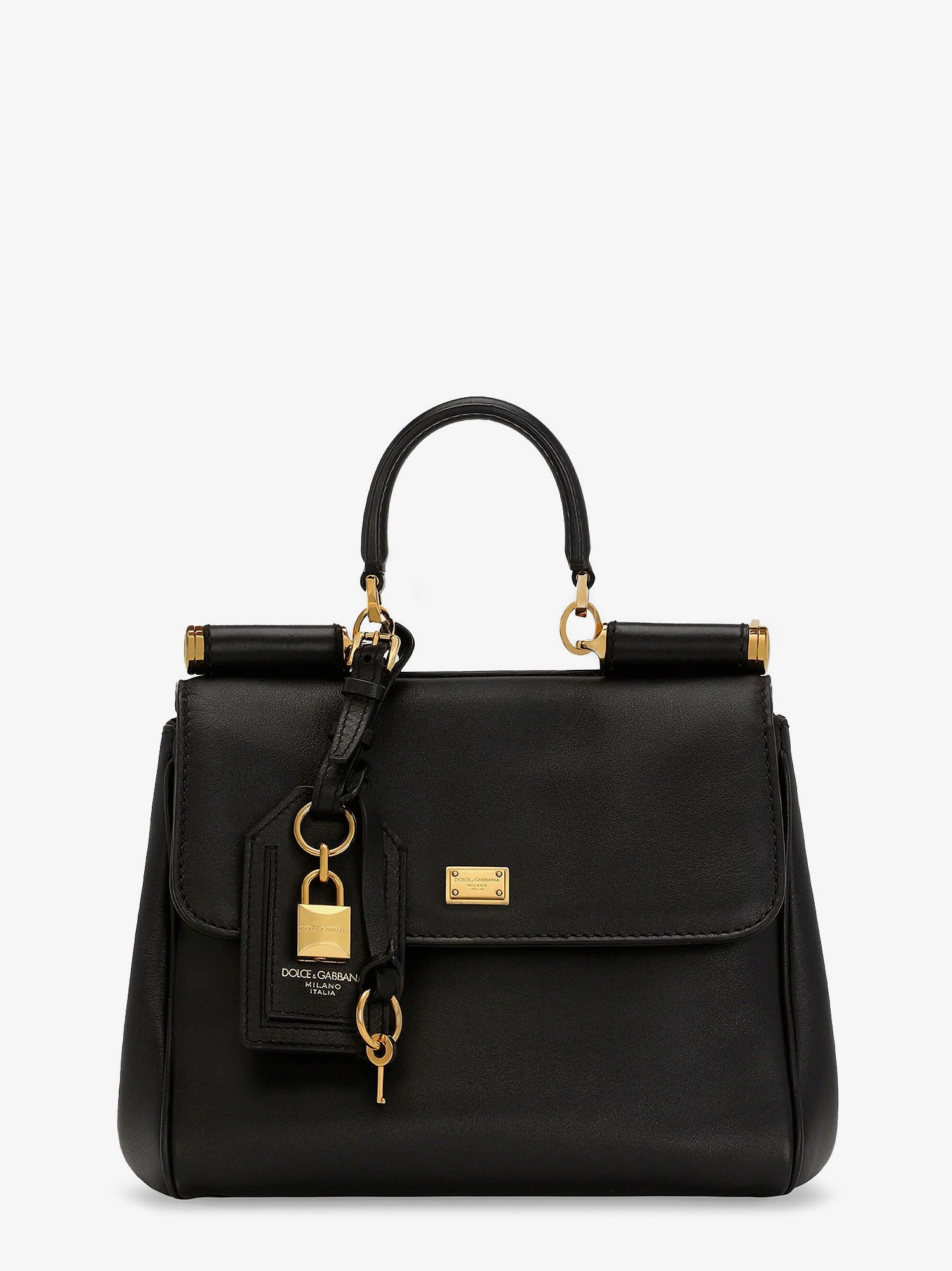 Explore the authentic Dolce & Gabbana women's My Sicily leather handbag in Nero