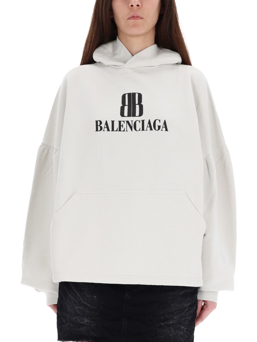 Refresh your wardrobe with the Balenciaga women's "NANO BB" SWEATSHIRT in White